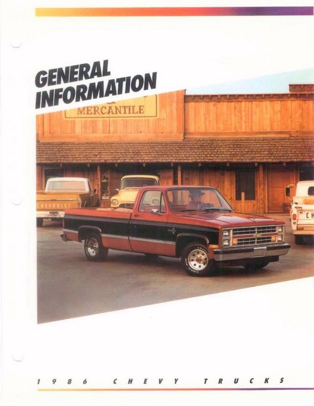 1986 Chevrolet Truck Facts Brochure Page 22
